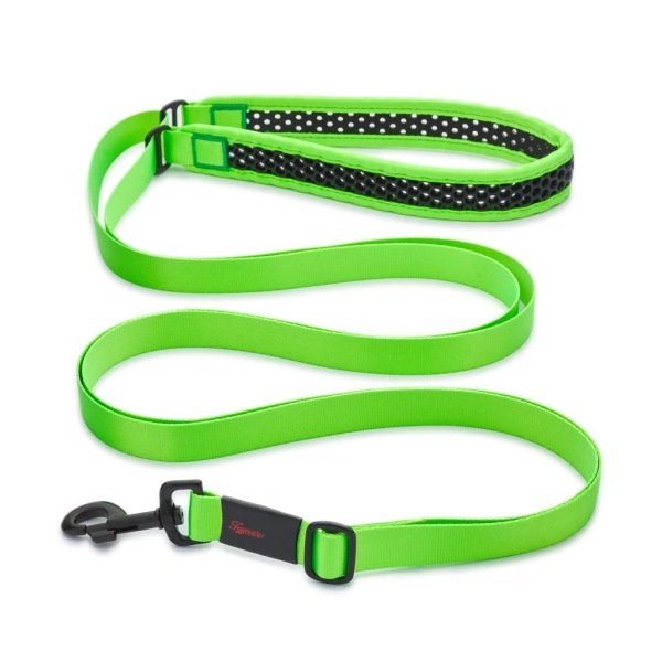 SOFTY Leine | Länge: 225-400cm | Breite: 3,8cm | Farbe: grün/schwarz